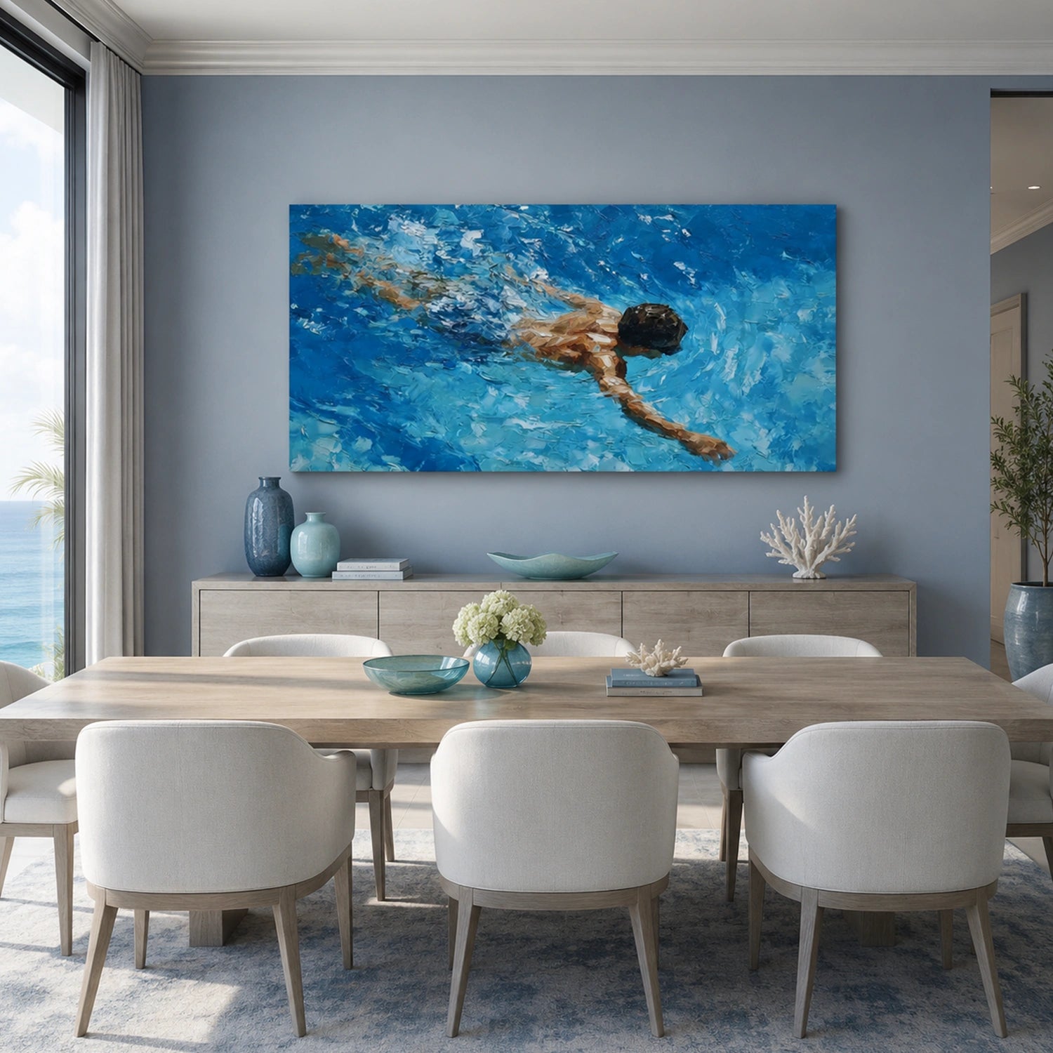 Swimming Sport Canvas Painting #PB100