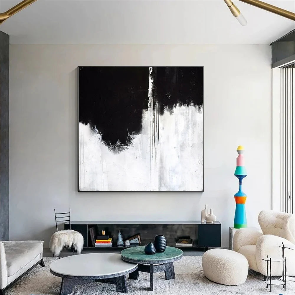 Black and White Minimalist Canvas Art #WZ011
