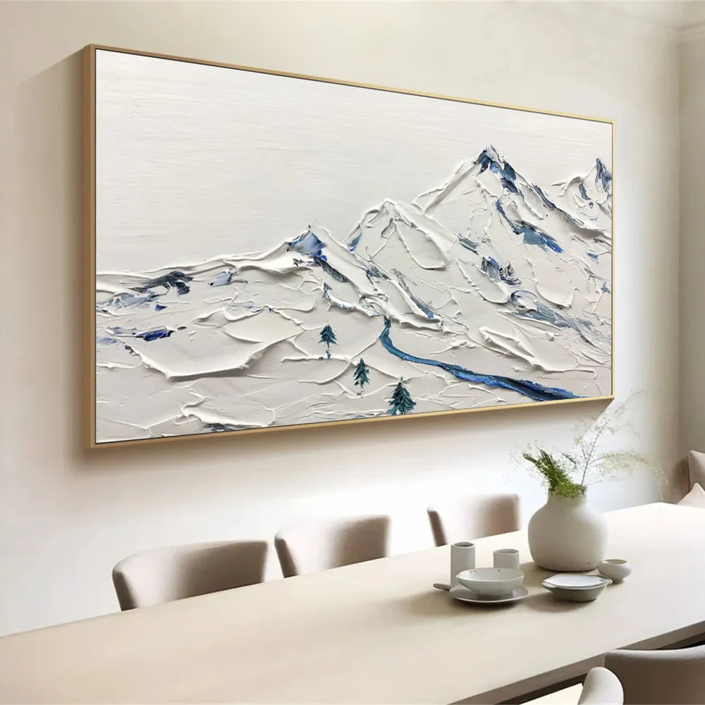 Minimalist Mountain Textured Canvas Art #BT024
