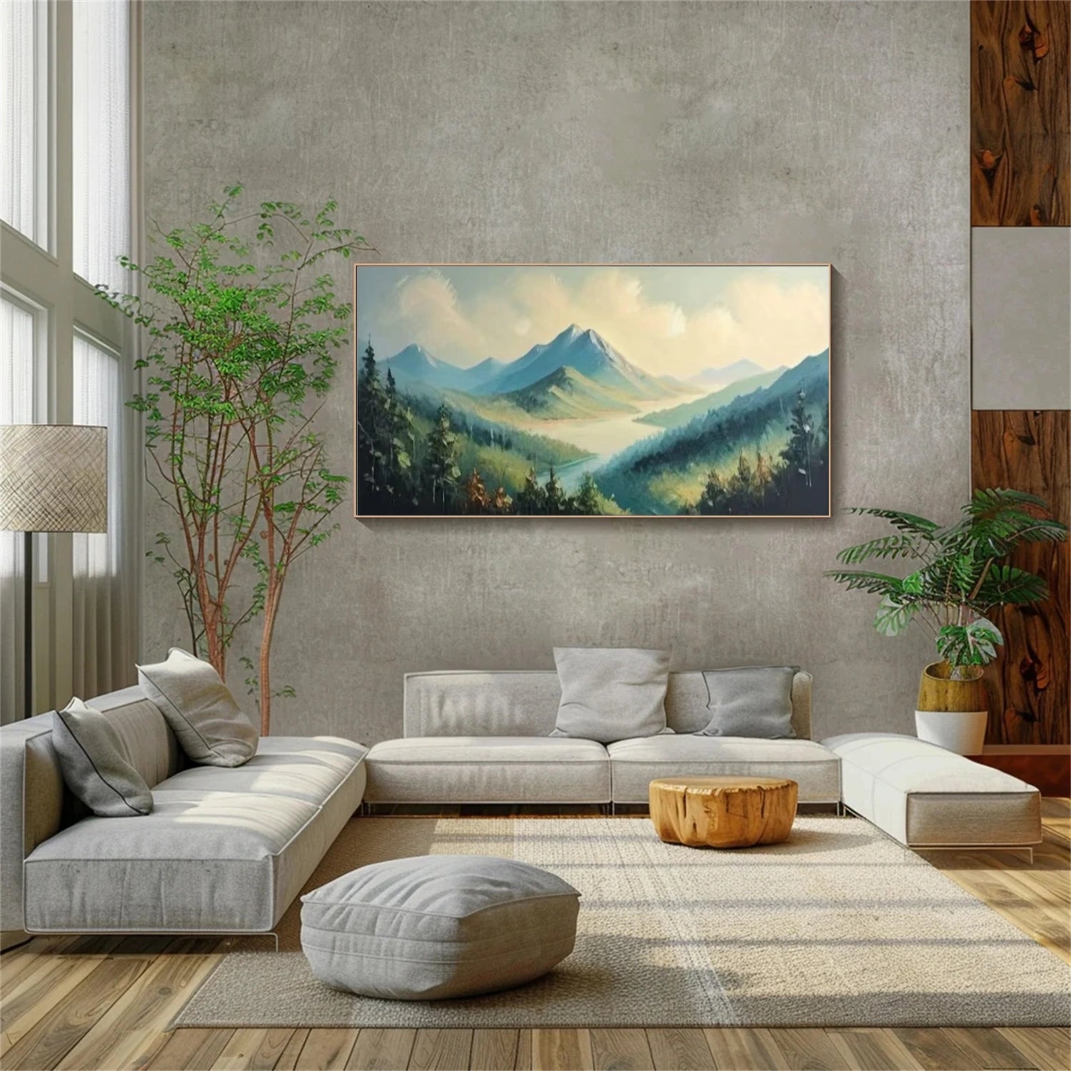 Abstract Mountain Canvas Art #BT070