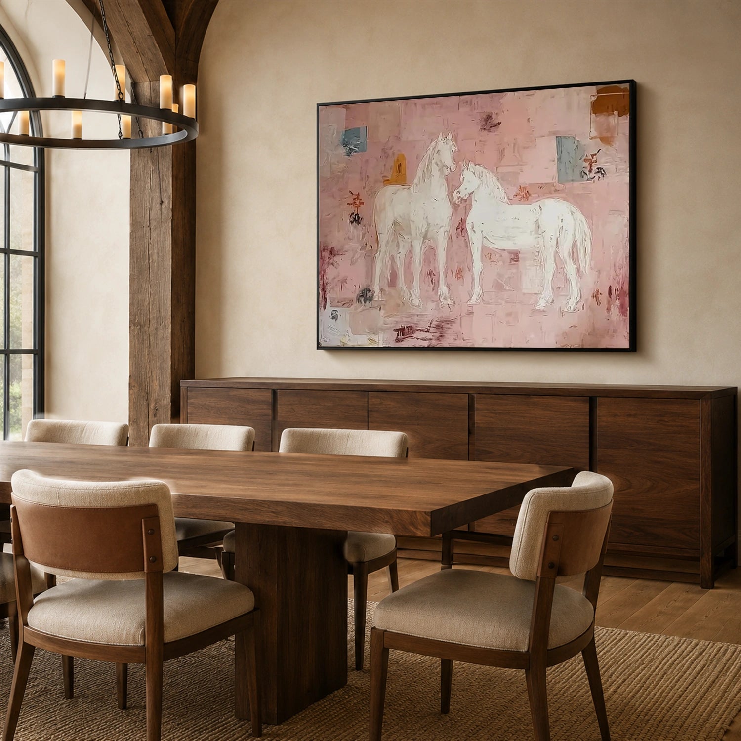 Abstract Animal Horse Canvas Art #DW158