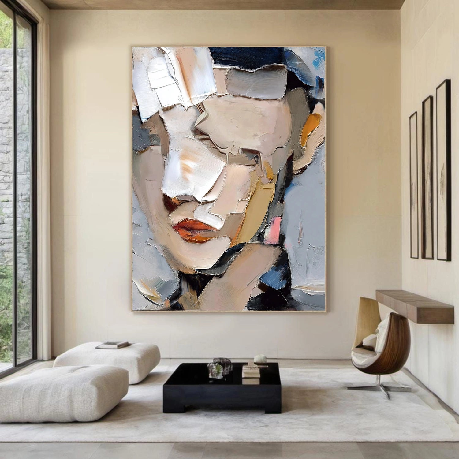 Abstract Portrait Textured Wall Art #LA074