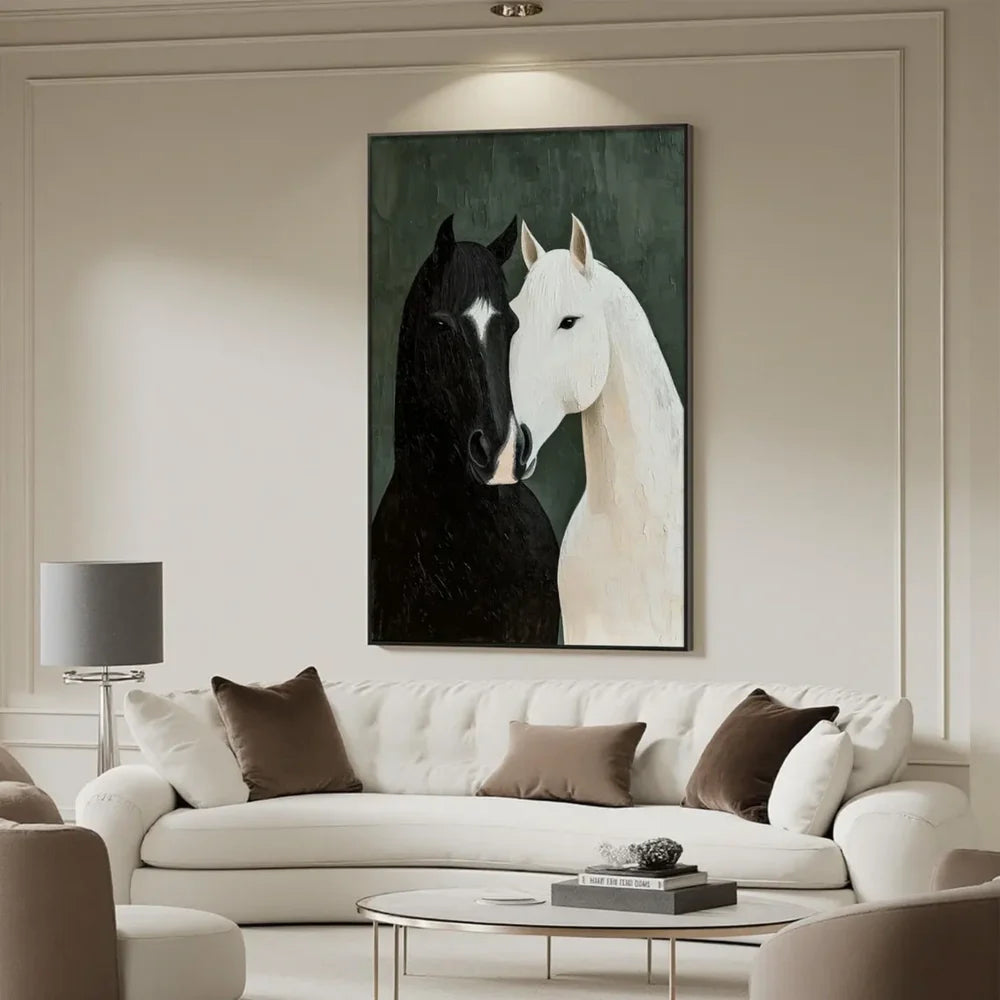 Abstract Animal Horse Canvas Art #DW025