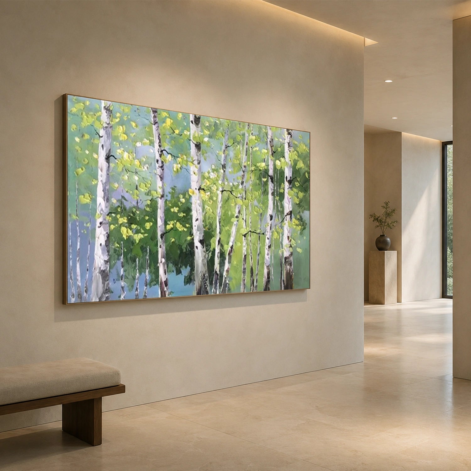 Abstract Flower And Tree Textured Canvas Art #MF218