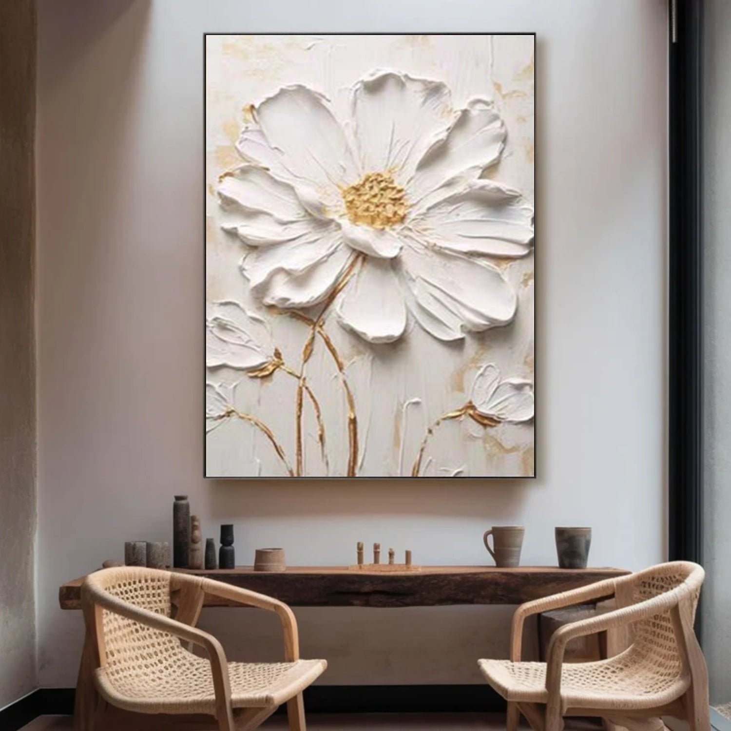 Abstract Flower And Tree Textured Canvas Art #MF161