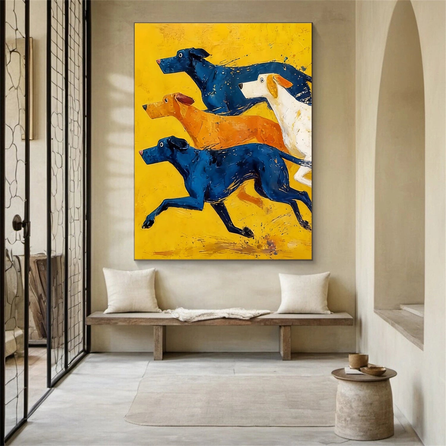 Abstract Animal Dog Canvas Art #DW139