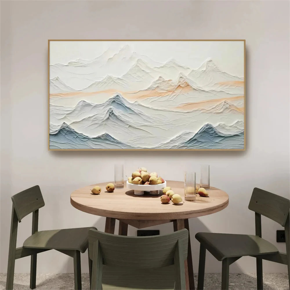 Minimalist Mountain Textured Canvas Art #BT029