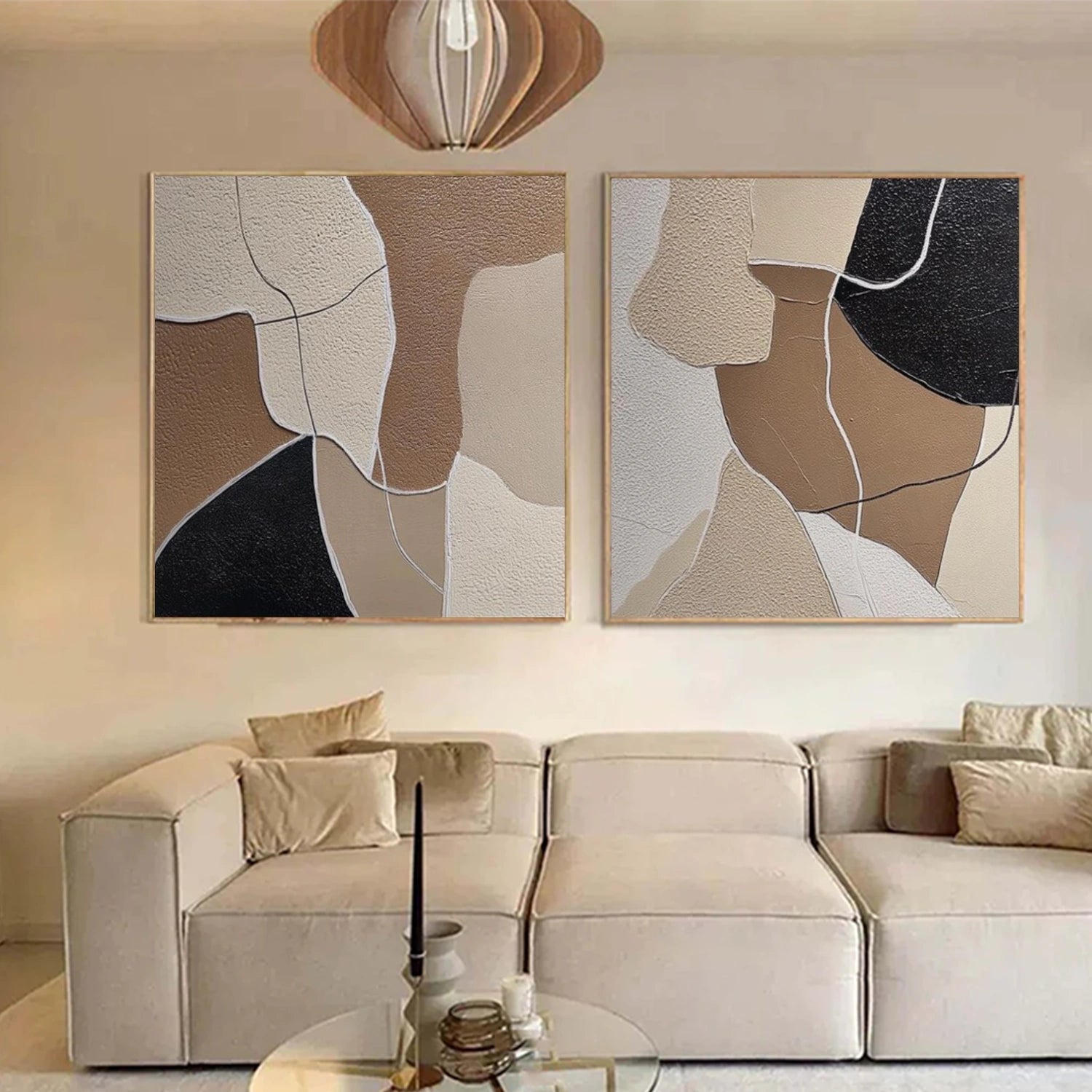 Abstract Textured Wall Art Set of 2 #VA108