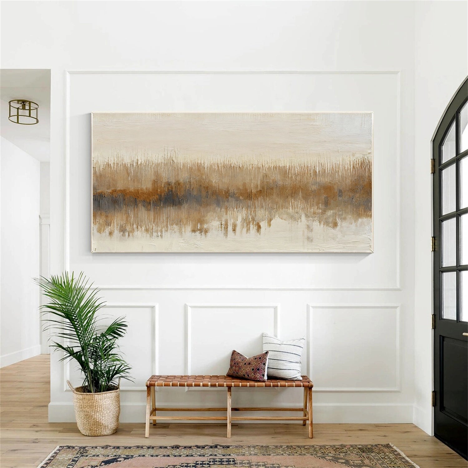 Beige and Brown Abstract Wall Art #VA203