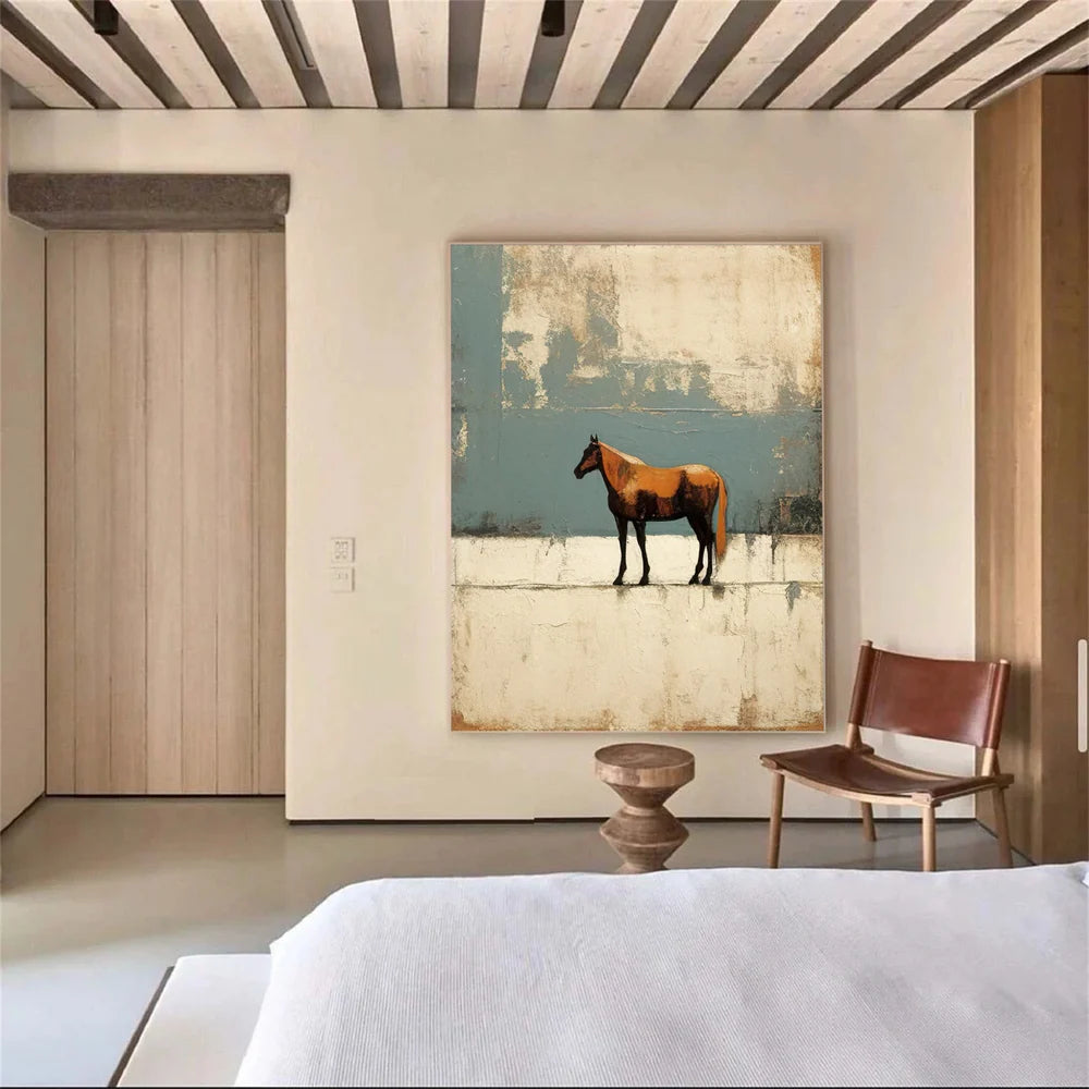Abstract Animal Horse Canvas Art #DW030