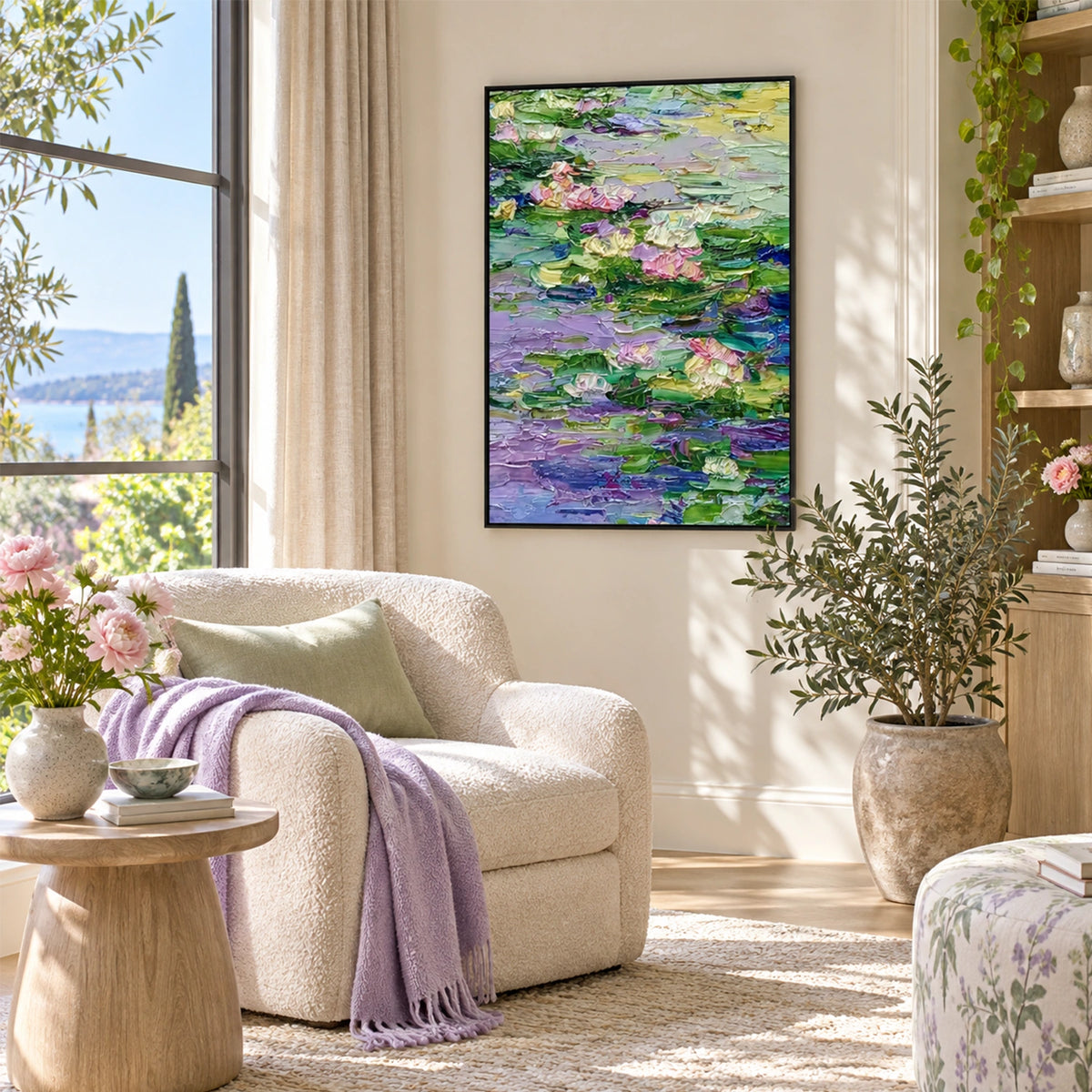 Abstract Flower And Tree Textured Canvas Art #MF221