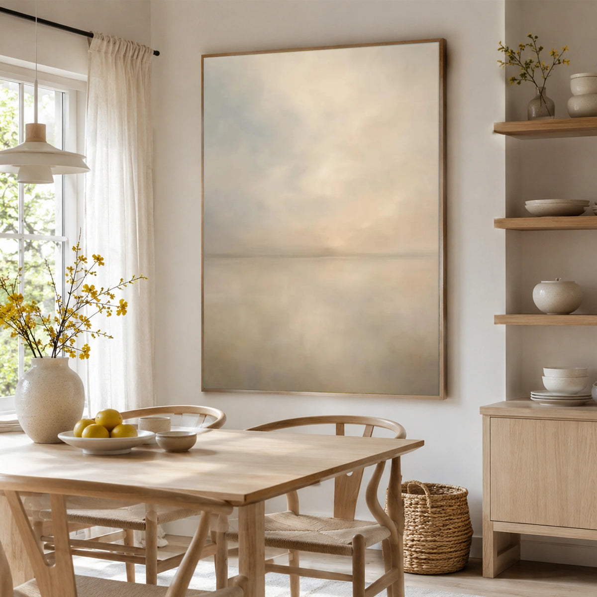 Abstract Ocean And Sky Canvas Art #OC230