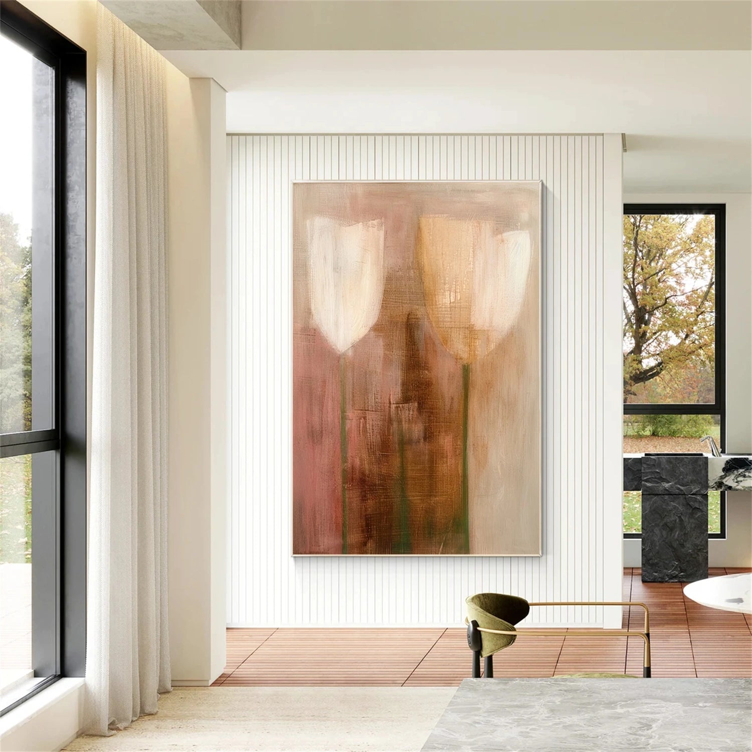 Abstract Flower And Tree Canvas Art #MF191