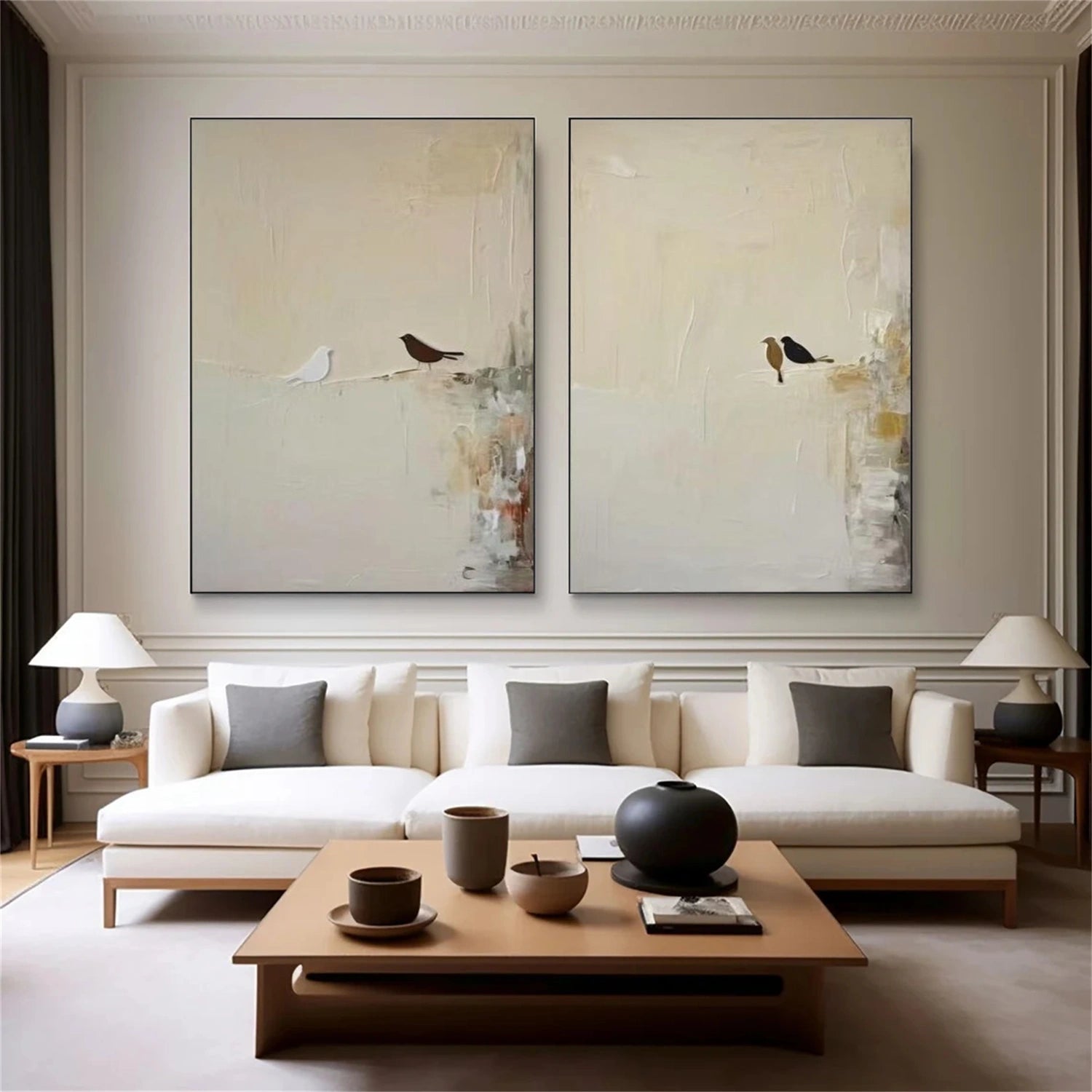 Abstract Animal Canvas Art Set of 2 #DW091