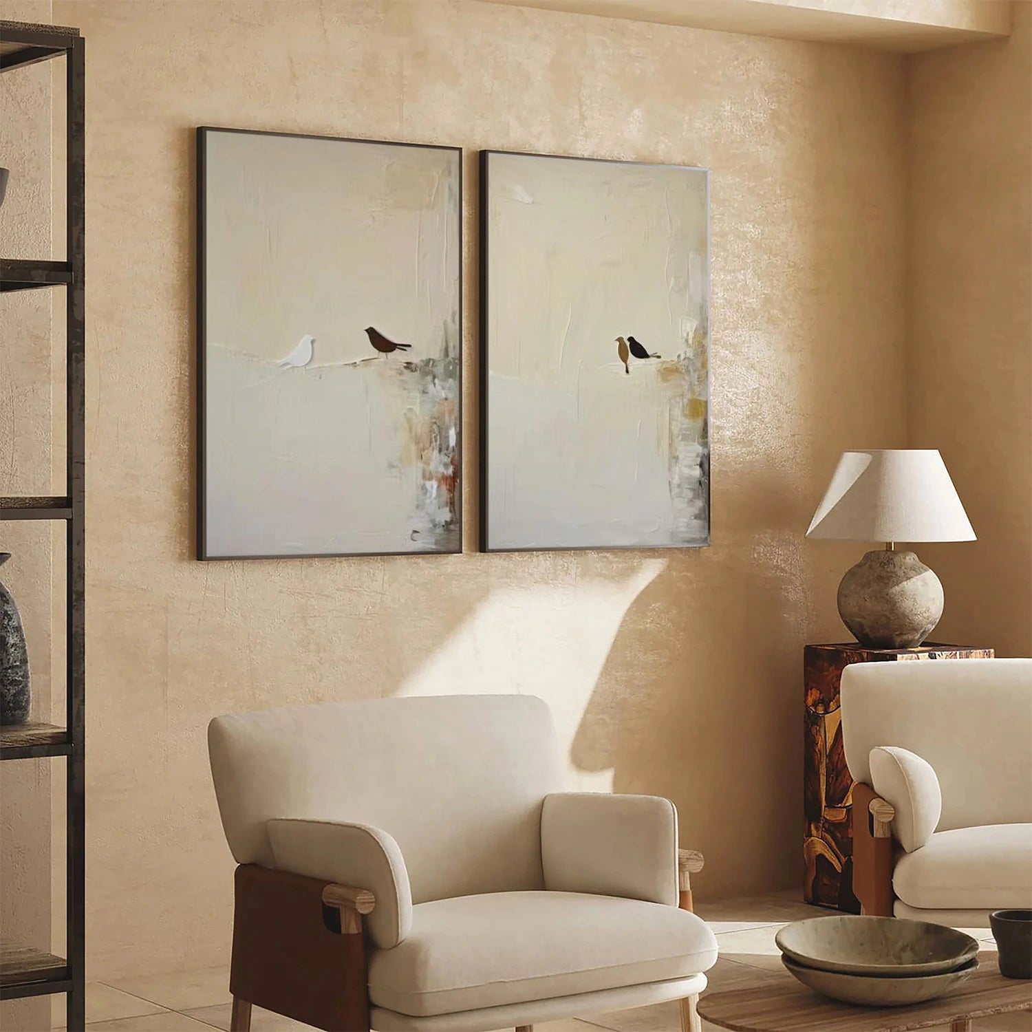 Abstract Animal Canvas Art Set of 2 #DW091