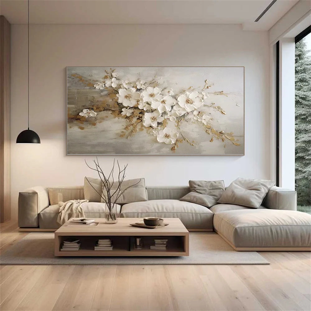 Abstract Flower And Tree Textured Canvas Art #MF035