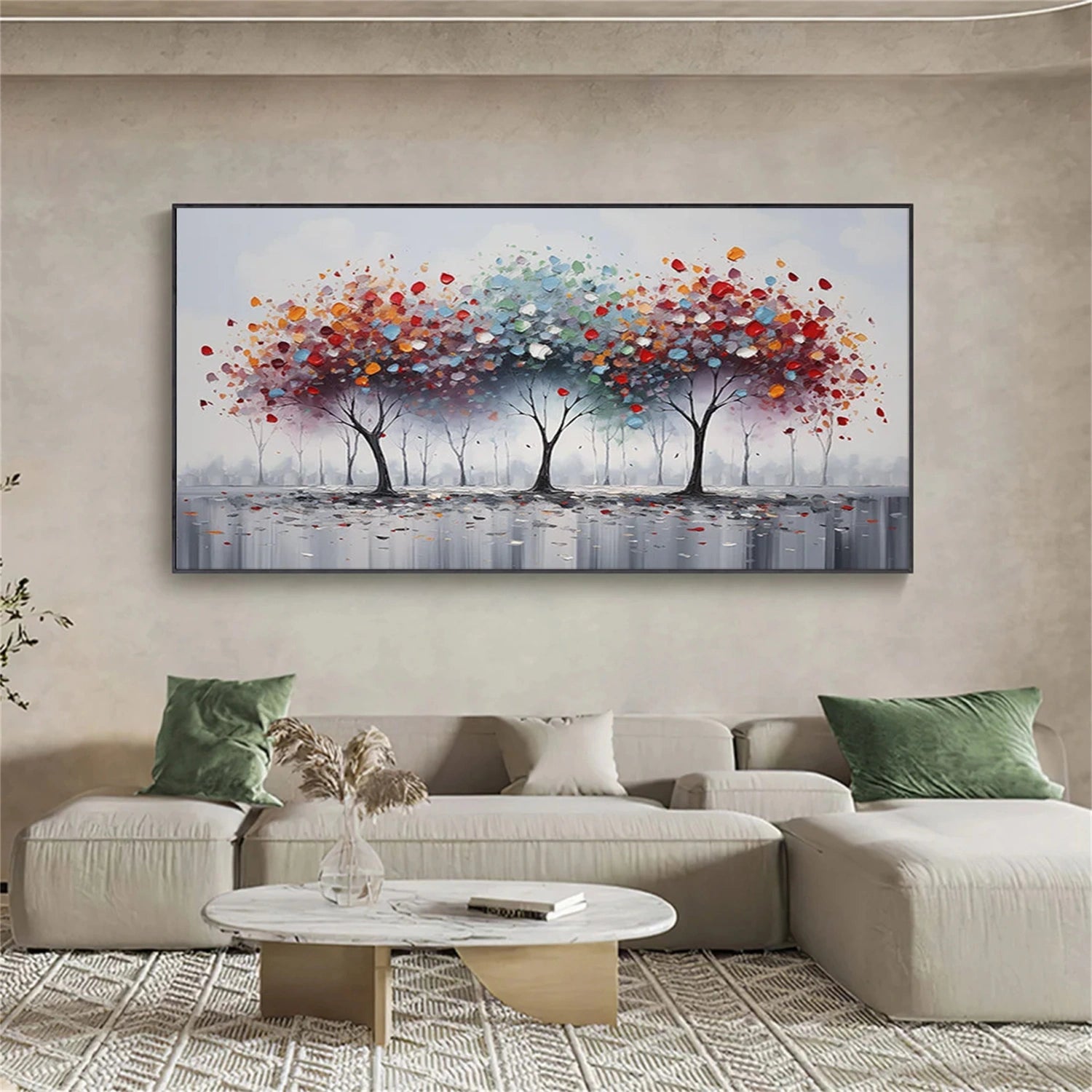 Abstract Flower And Tree Canvas Art #MF132