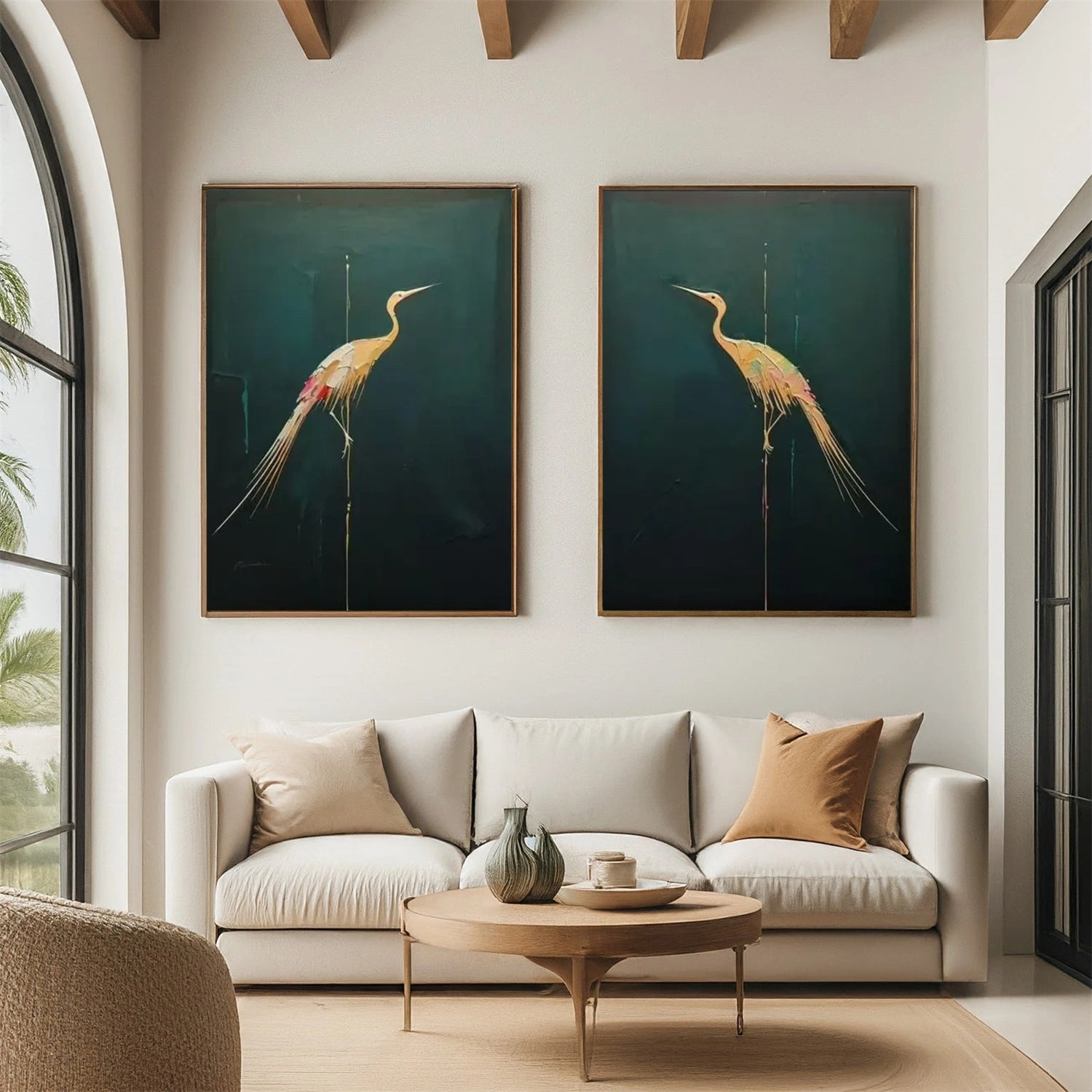 Abstract Animal Canvas Art Set of 2 #DW089