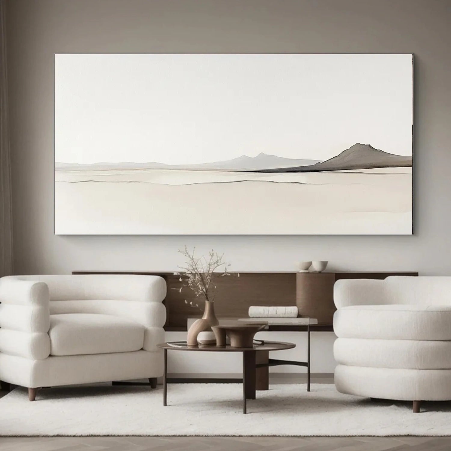 White Minimalist Canvas Art #WM105