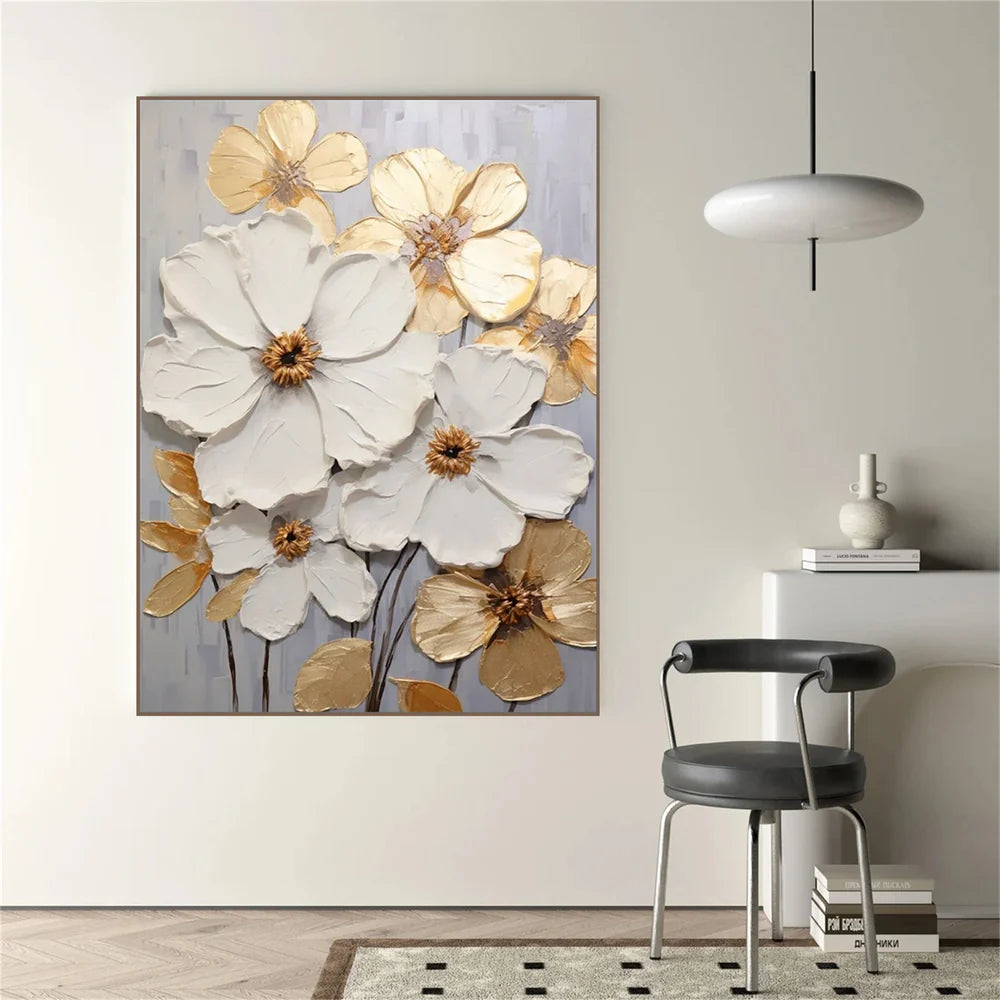 Abstract Flower And Tree Textured Canvas Art #MF012