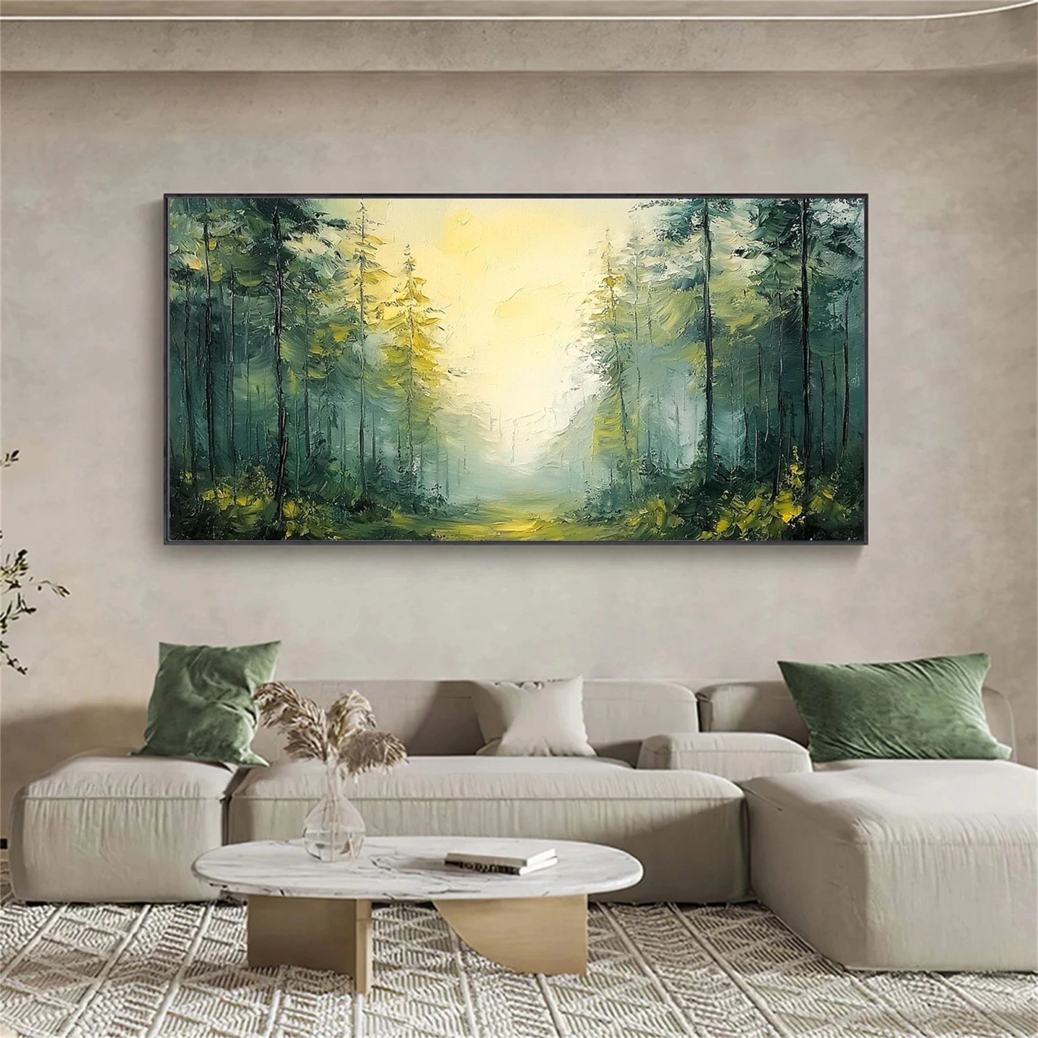 Abstract Flower And Tree Textured Canvas Art #MF133