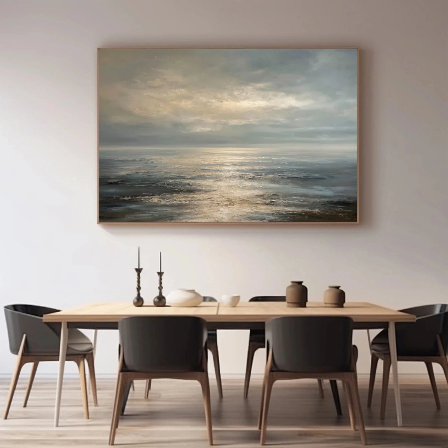 Abstract Ocean And Sky Canvas Art #OC102