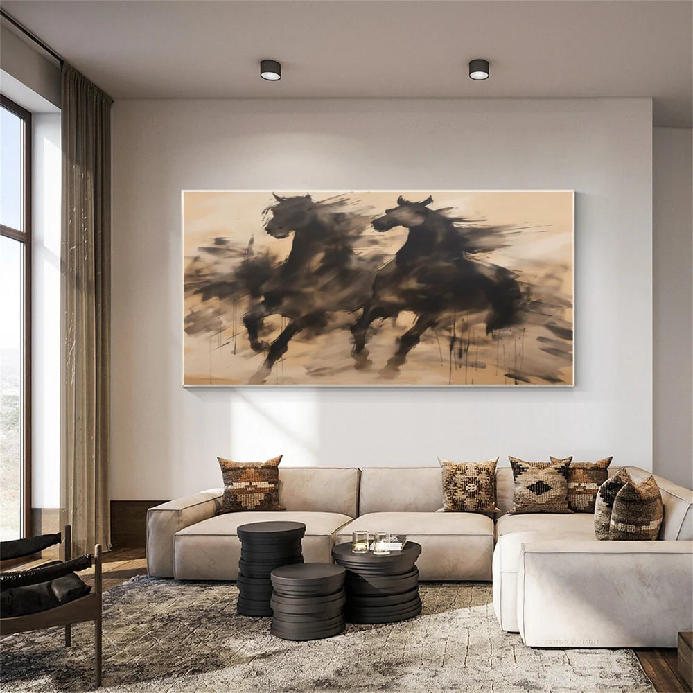 Abstract Animal Horse Canvas Art #DW051