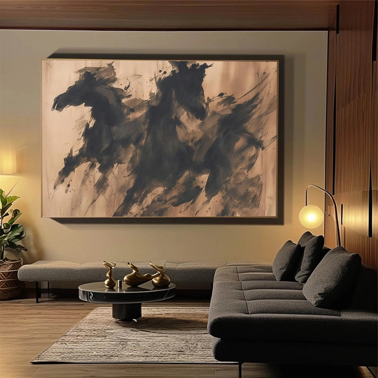 Abstract Animal Horse Canvas Art DW120