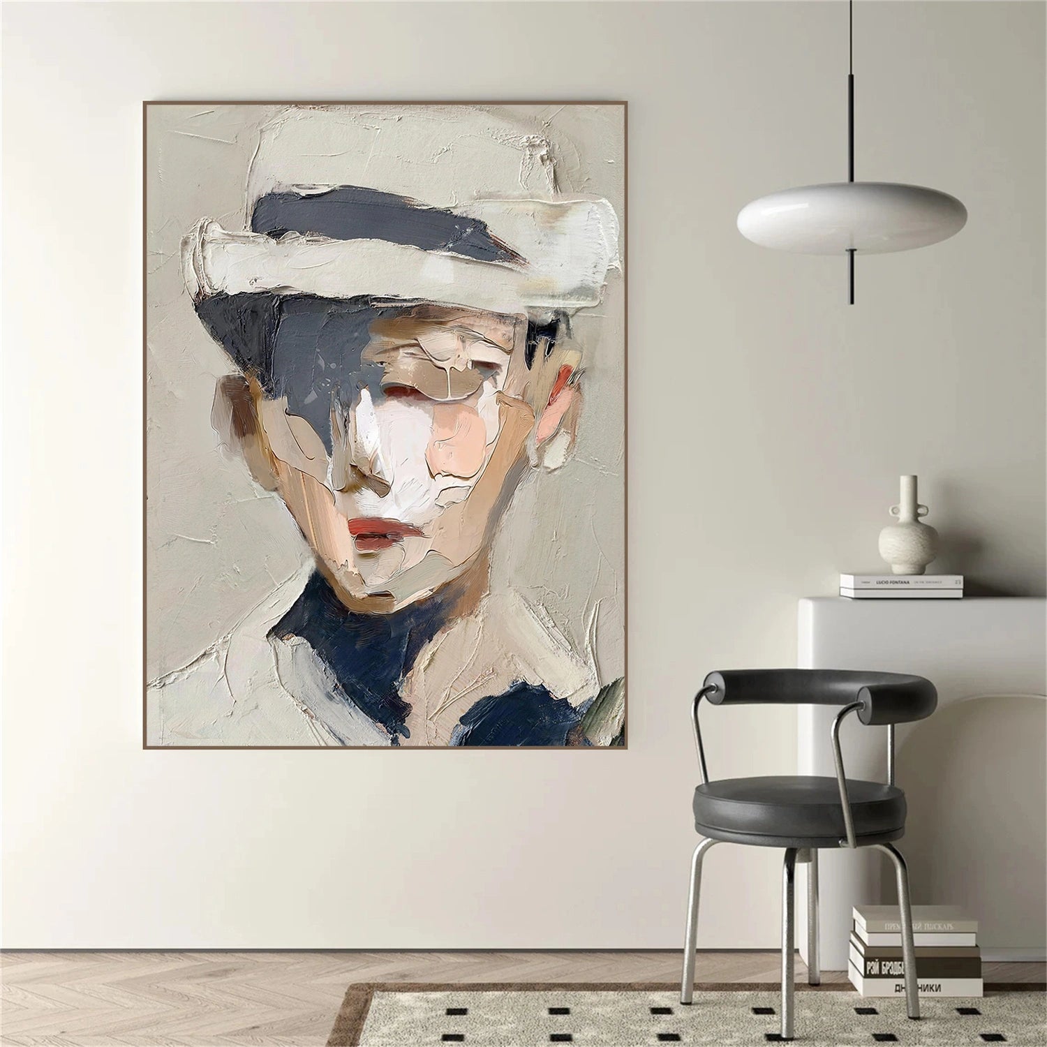 Abstract Portrait Textured Wall Art #LA072