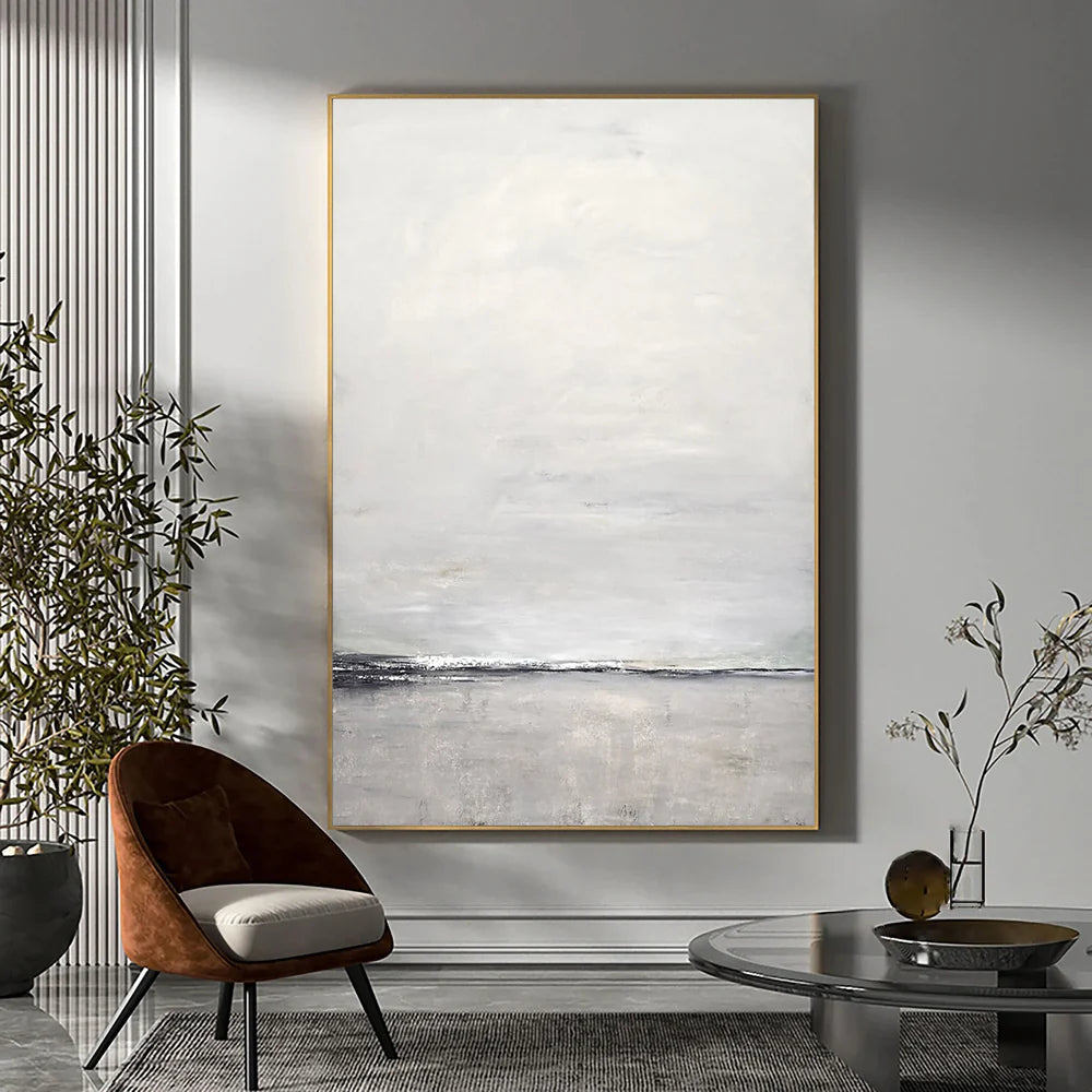 Minimalist Ocean And Sky Canvas Art #OC045