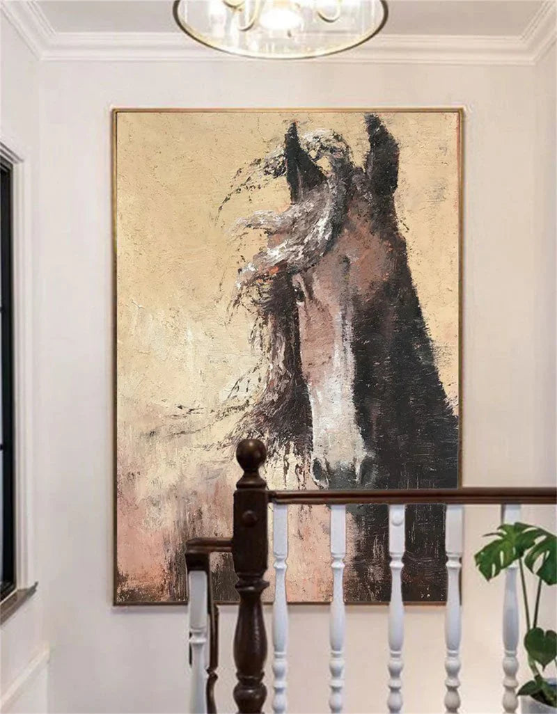 Abstract Animal Horse Canvas Art #DW053