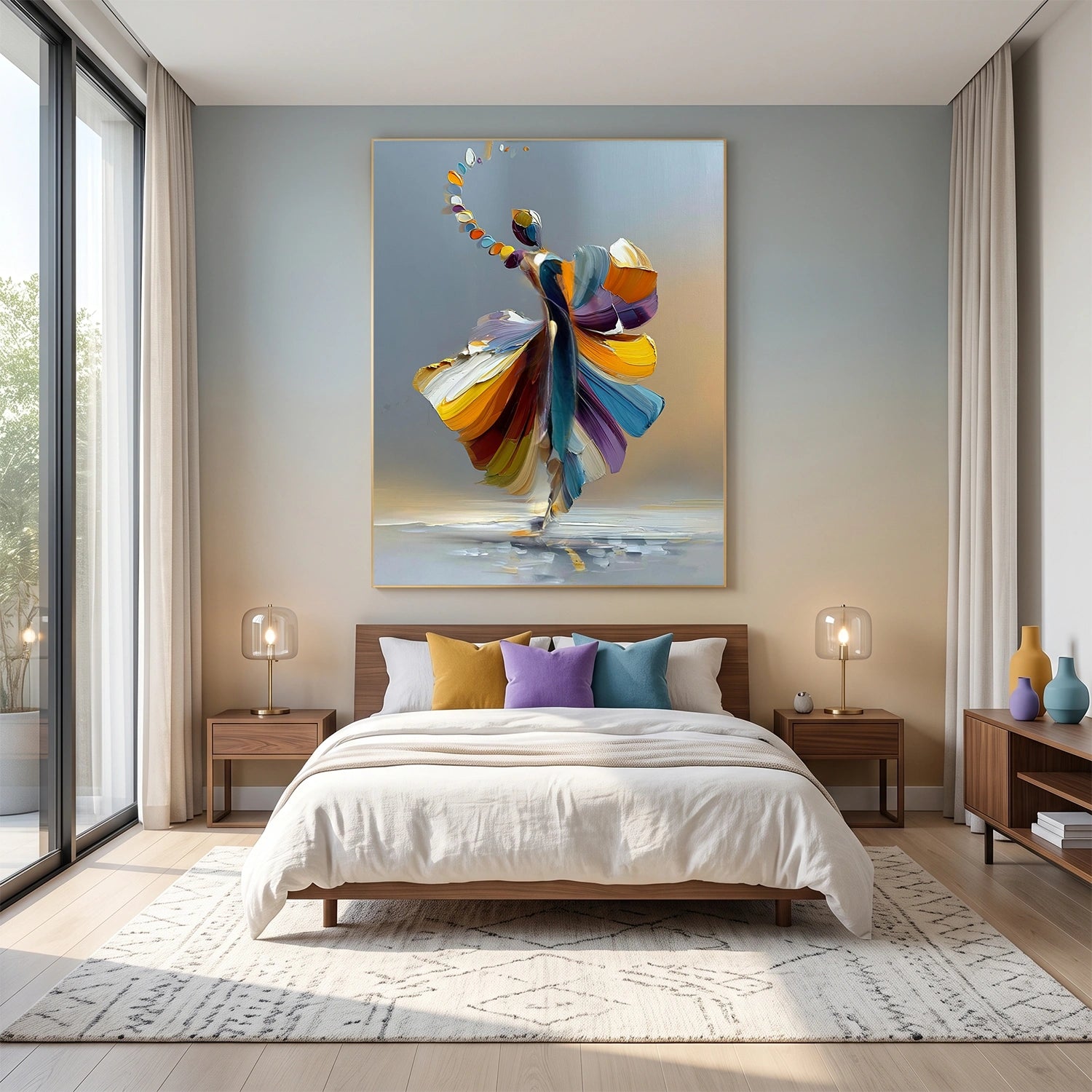 Abstract Portrait Textured Wall Art #LA079