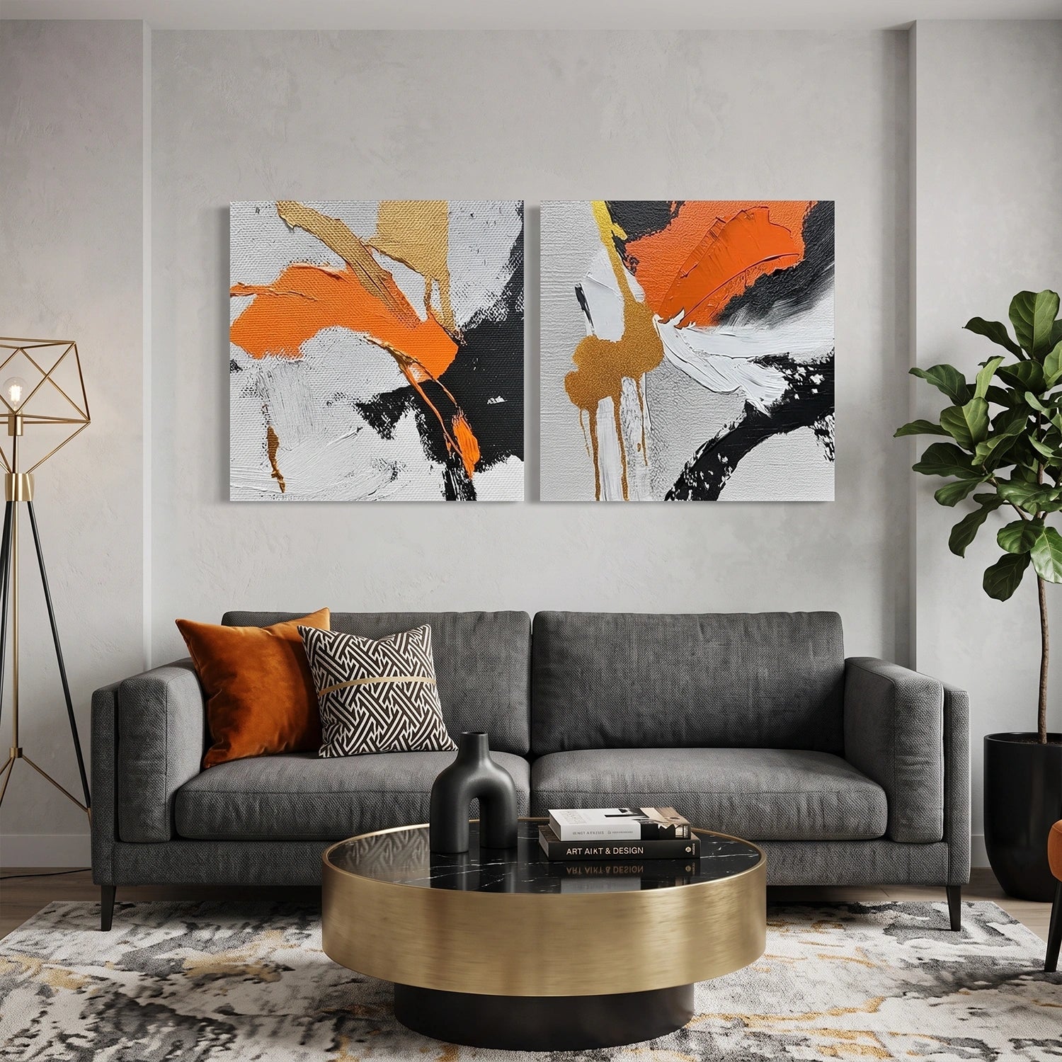 Abstract Wall Art Set of 2 #VA295