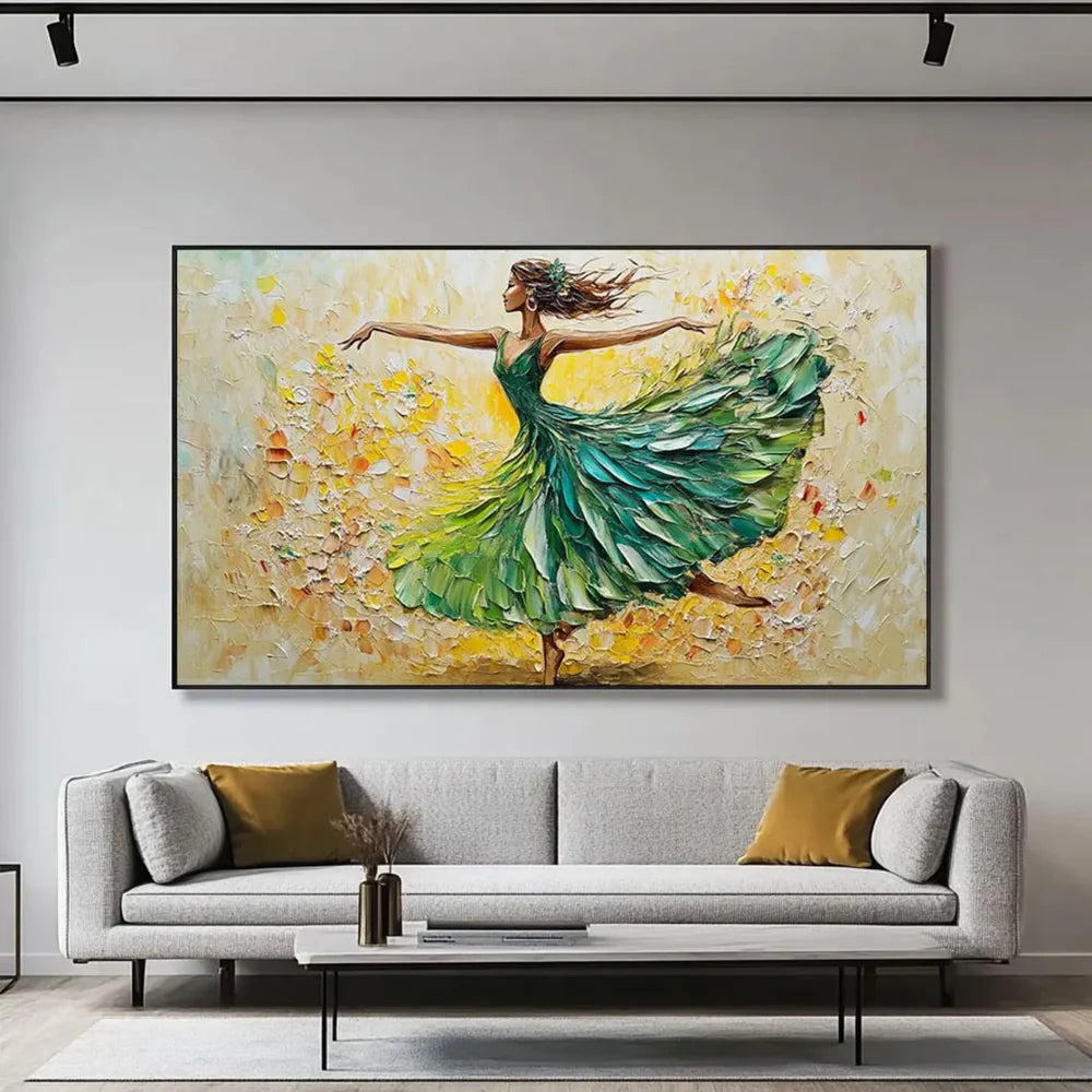 Colorful Abstract Portrait Textured Wall Art # LA021