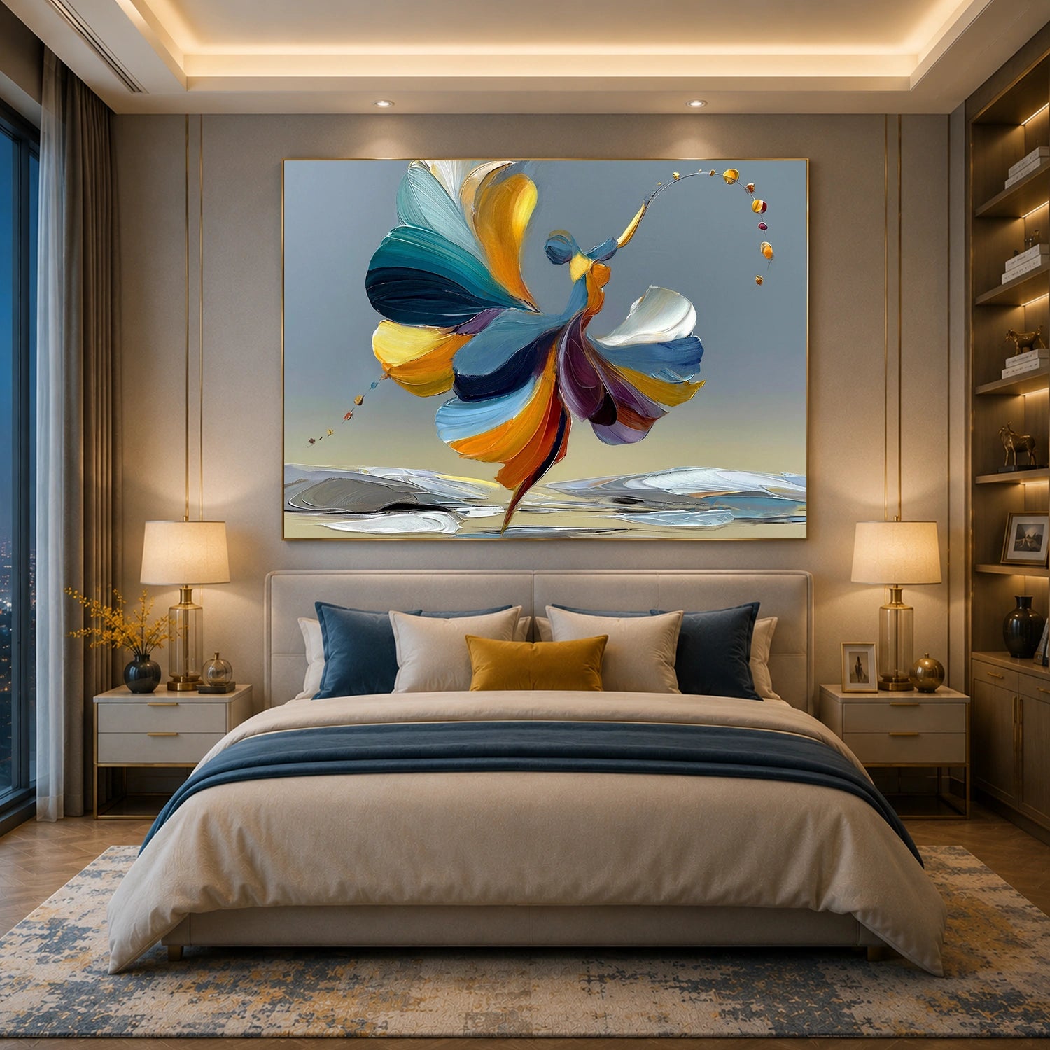 Abstract Portrait Textured Wall Art #LA080