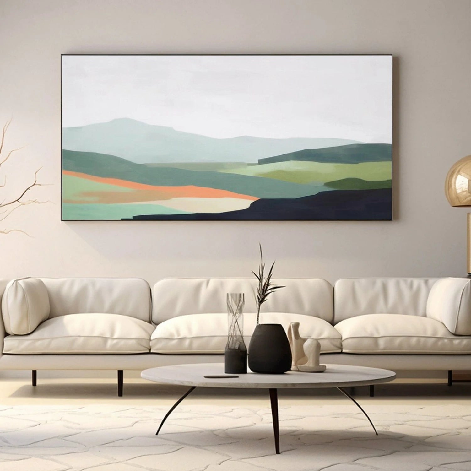 Abstract Mountain Canvas Art #BT064