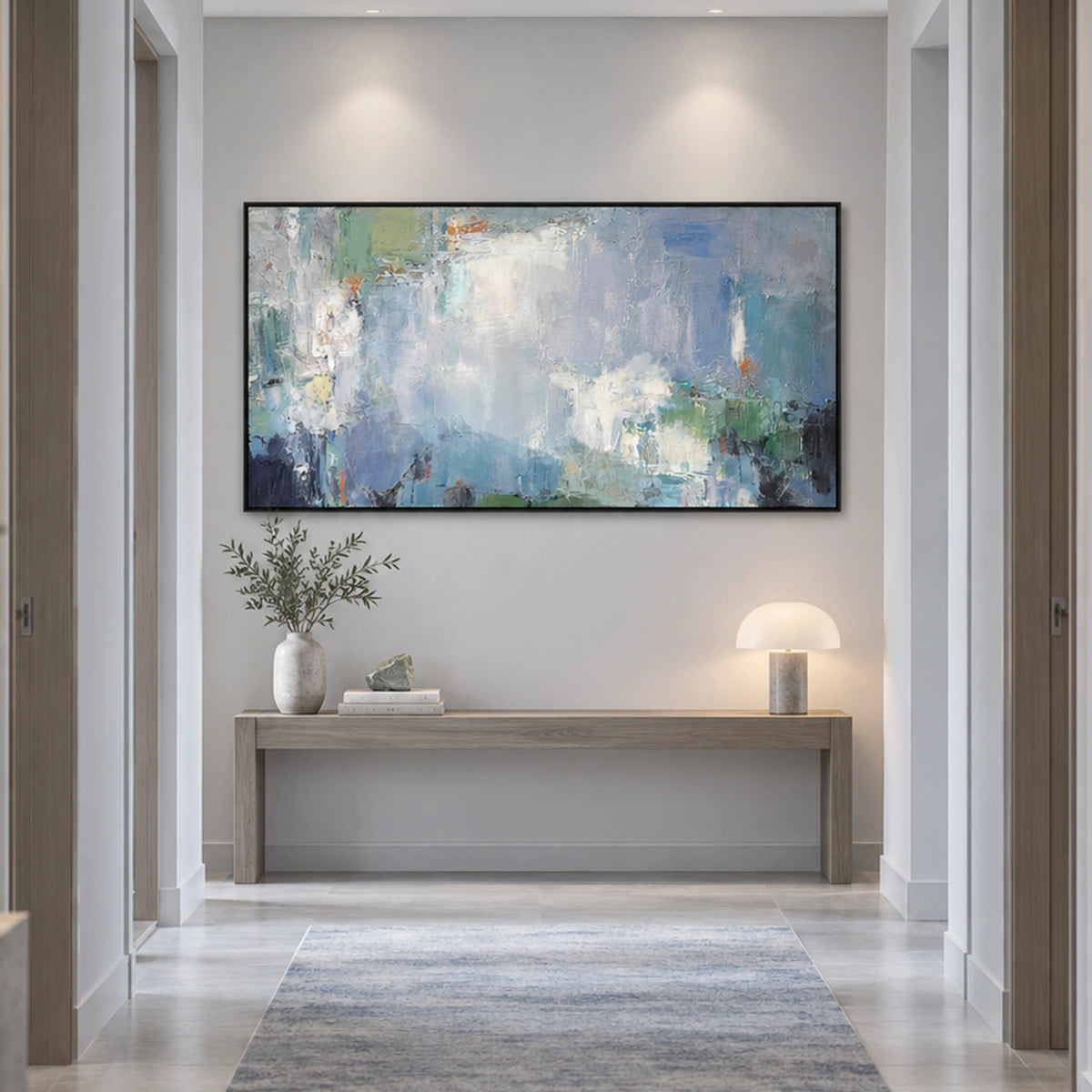 Blue Abstract Wall Art #VA342