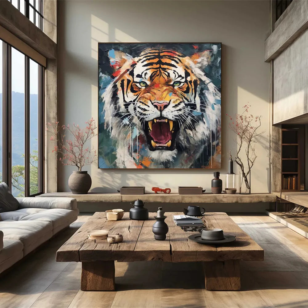 Colorful Abstract Animal Canvas Art #DW073