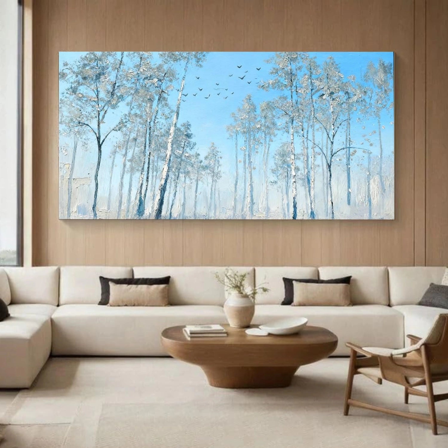 Abstract Flower And Tree Textured Canvas Art #MF106