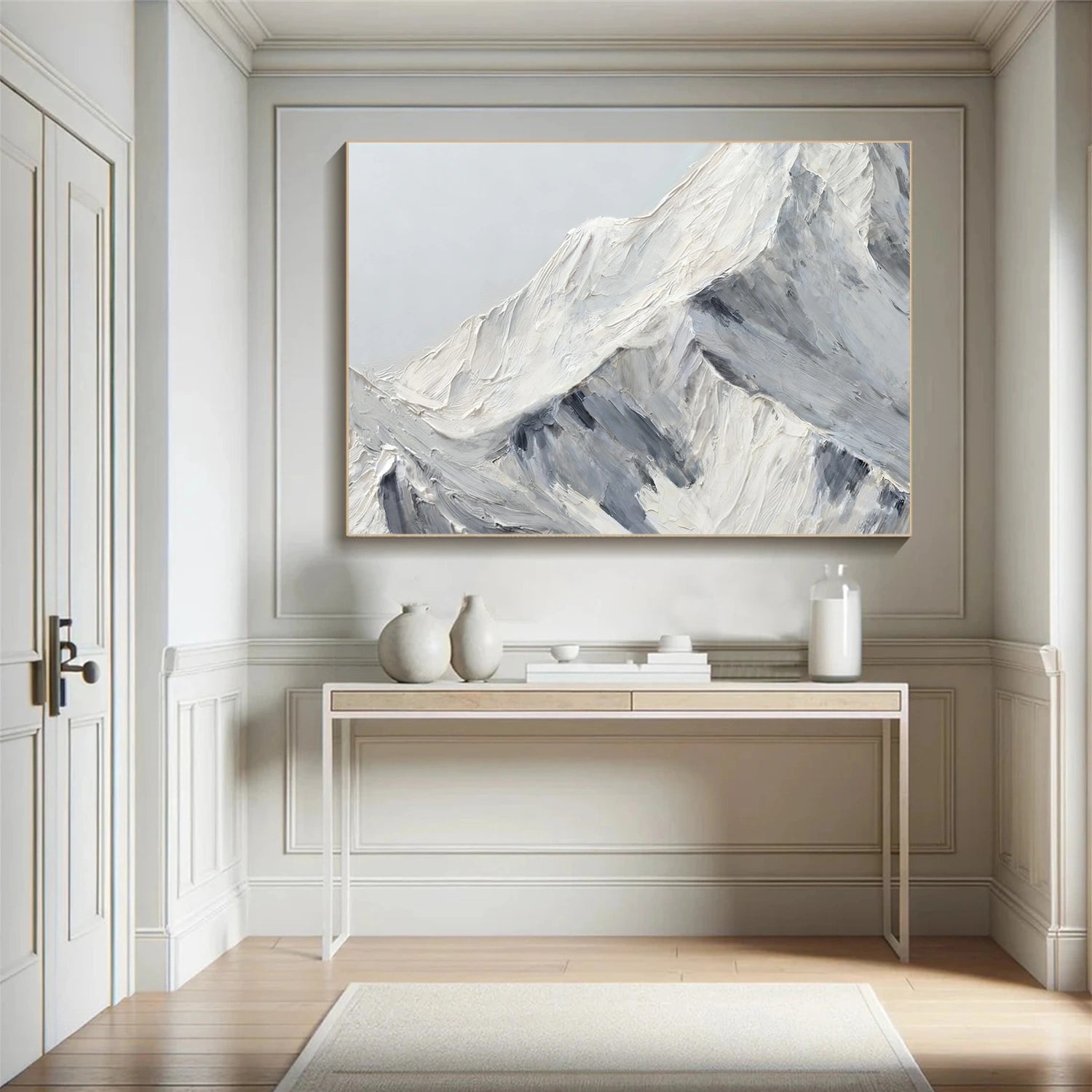 Minimalist Mountain Textured Canvas Art #BT056