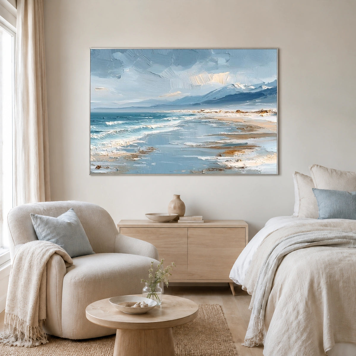 Abstract Ocean And Sky Canvas Art #OC234