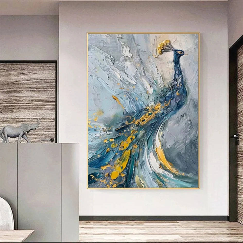 Colorful Abstract Animal Textured Canvas Art #DW009