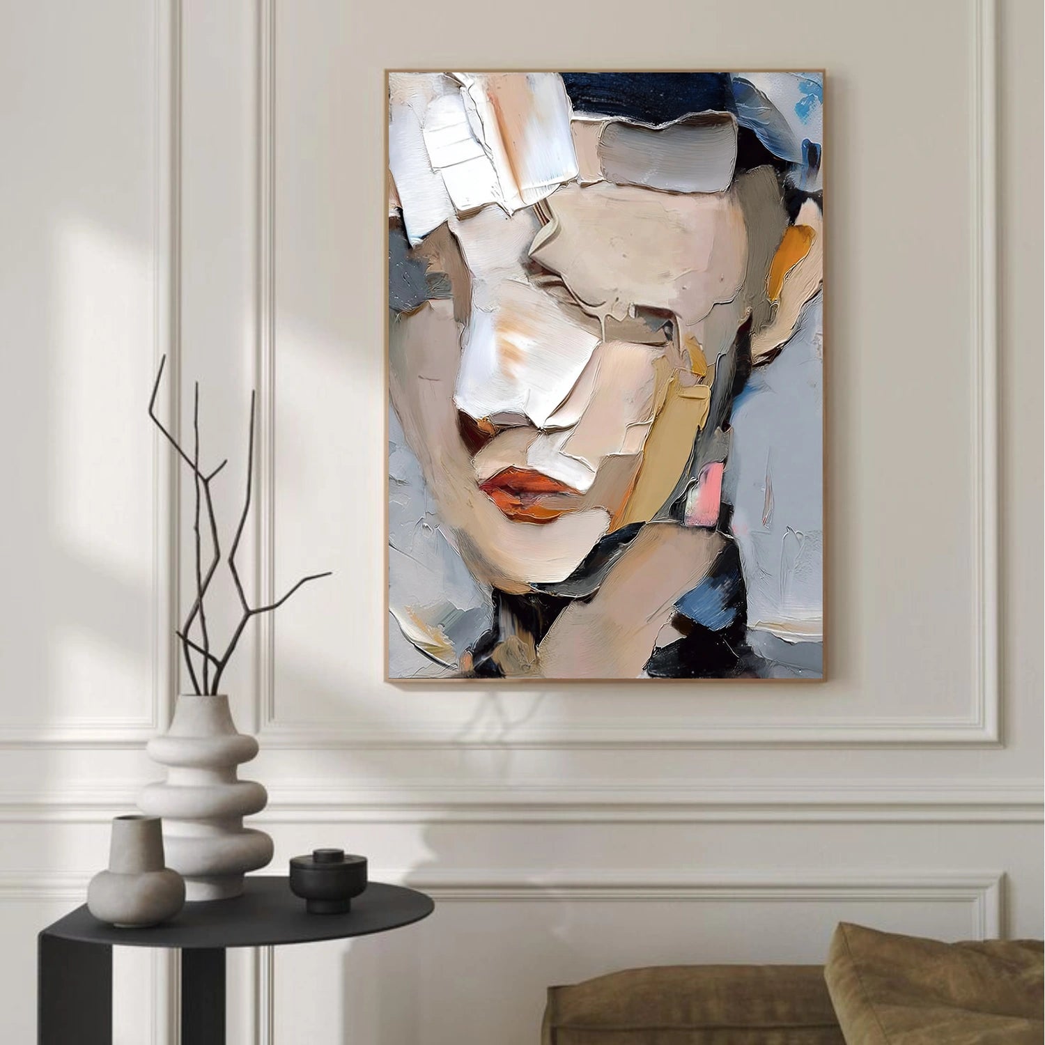 Abstract Portrait Textured Wall Art #LA074