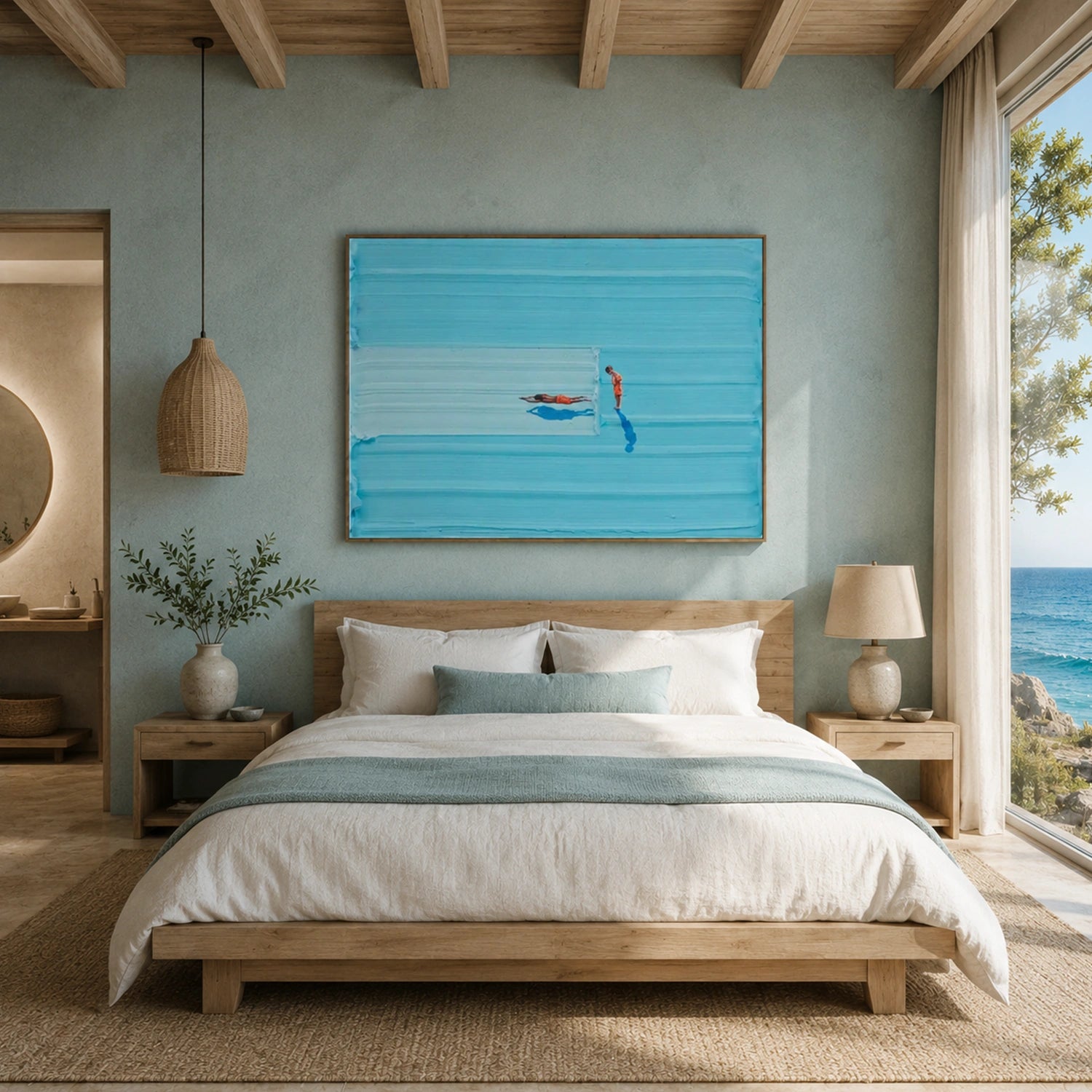 Swimming Sport Canvas Painting #PB097