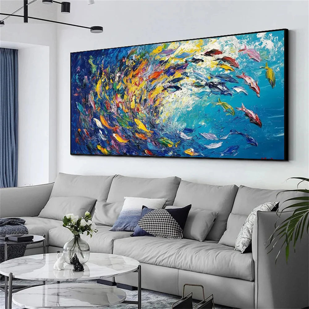Colorful Abstract Animal Canvas Art #DW023