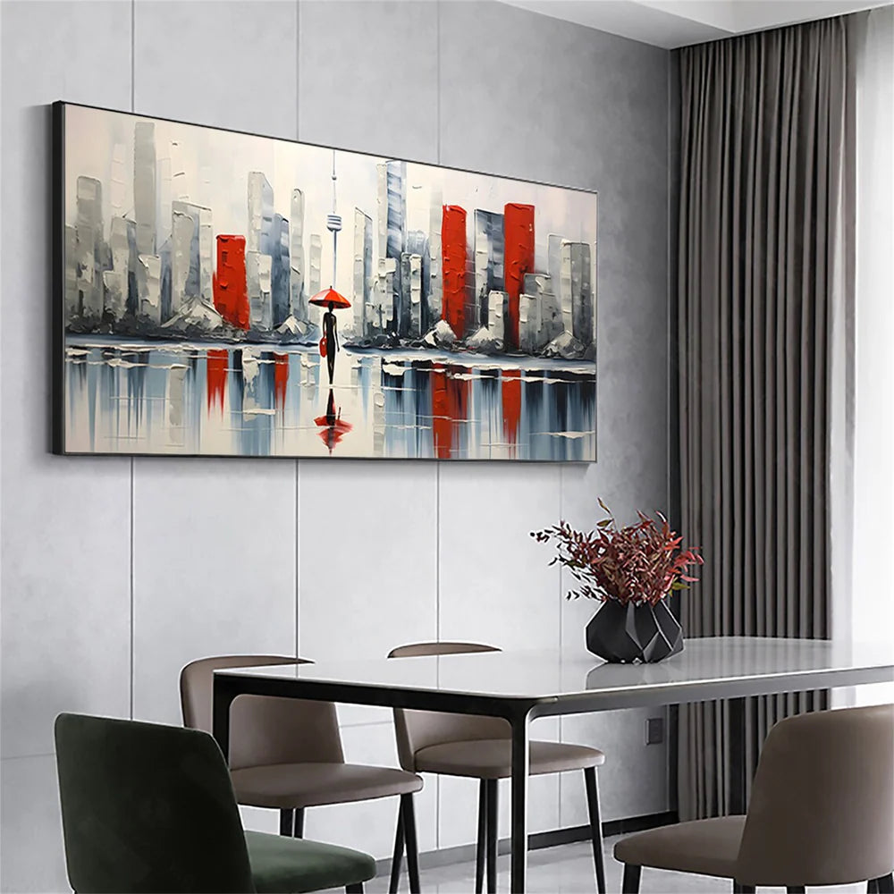 Abstract Urban Landscape Textured Painting #UL009