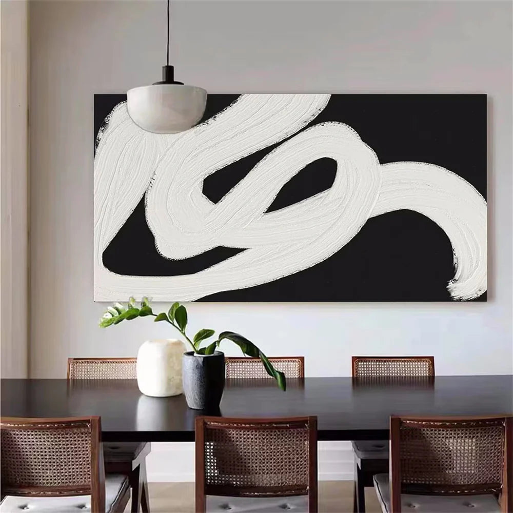 Black and White Minimalist Canvas Art #WZ051