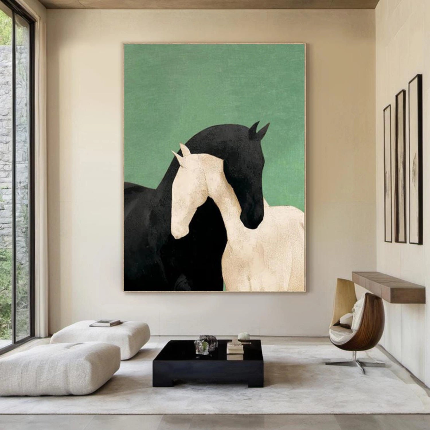 Abstract Animal Horse Canvas Art #DW124