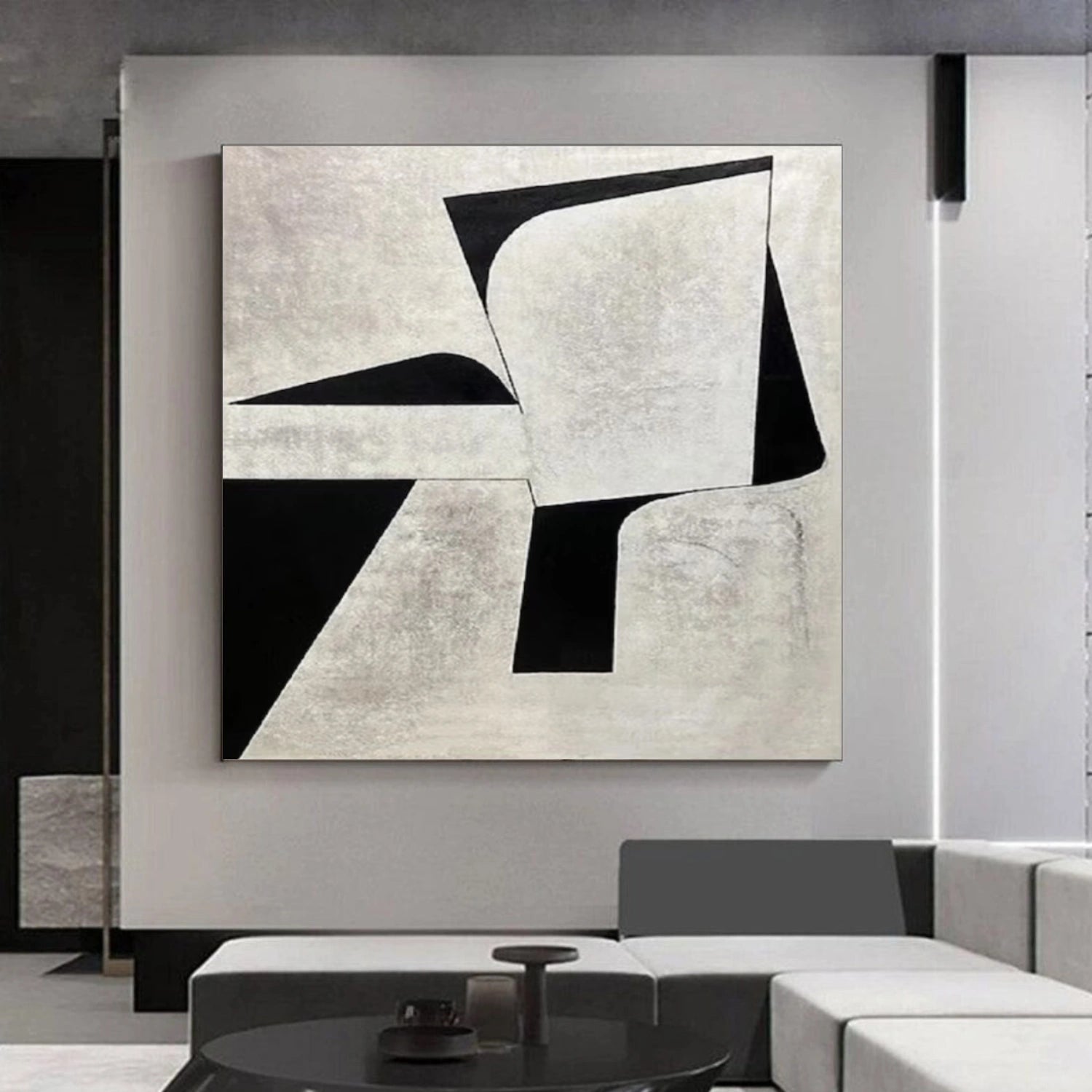 Black and White Minimalist Canvas Art #WZ098