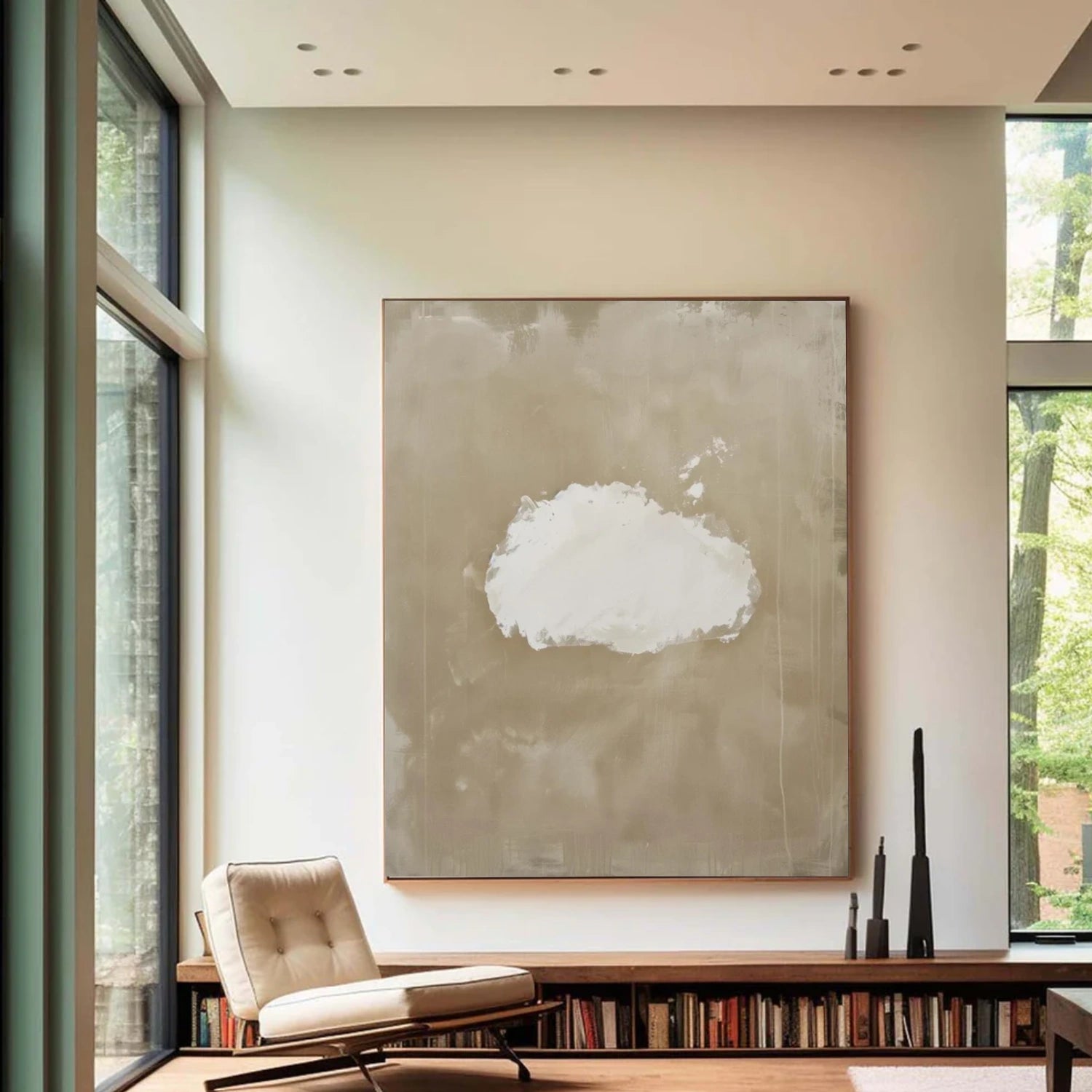 Minimalist Ocean And Sky Canvas Art #OC089